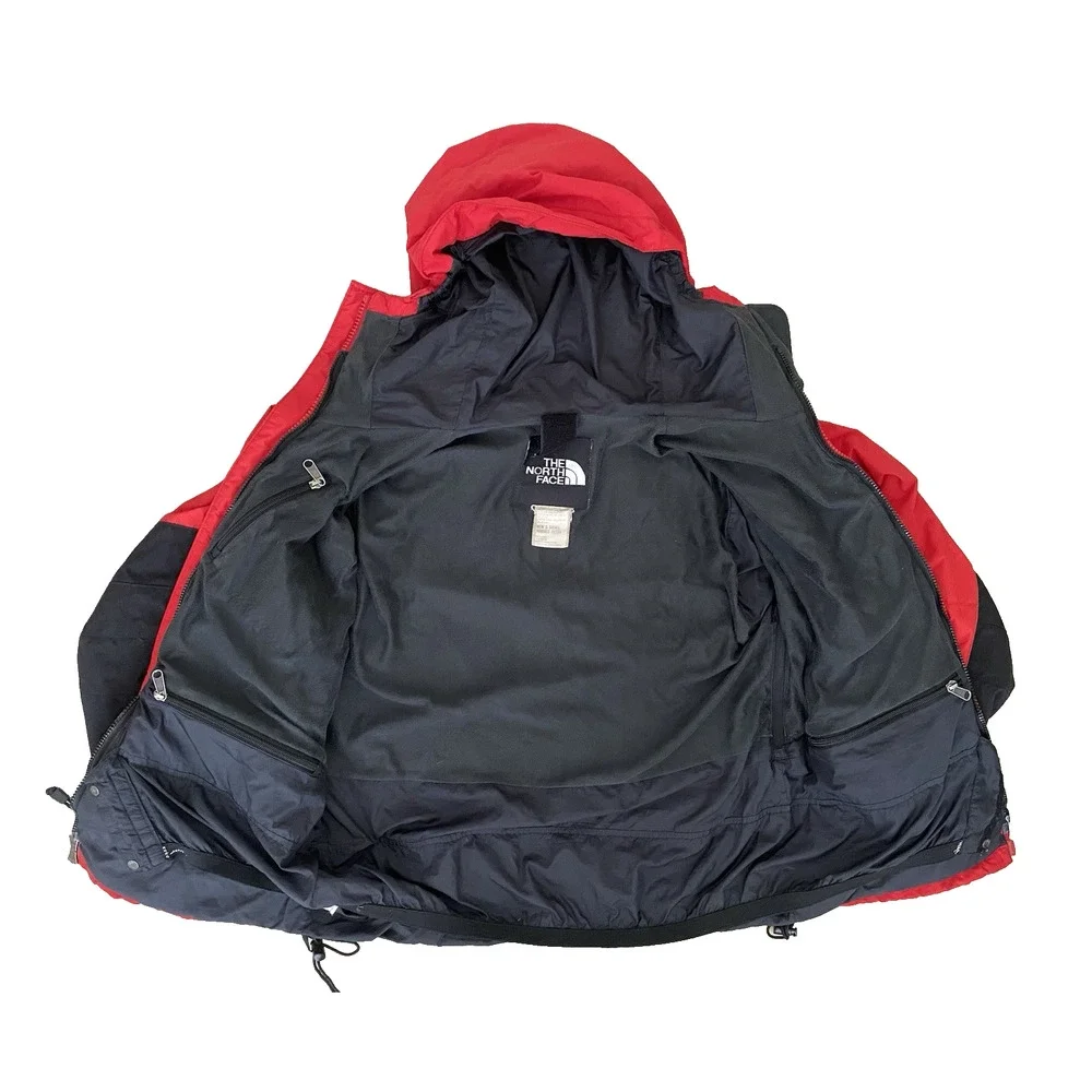 The North Face Red and Black Hooded Gore-Tex Jacket